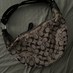 Coach Brown and Black Hobo Bag